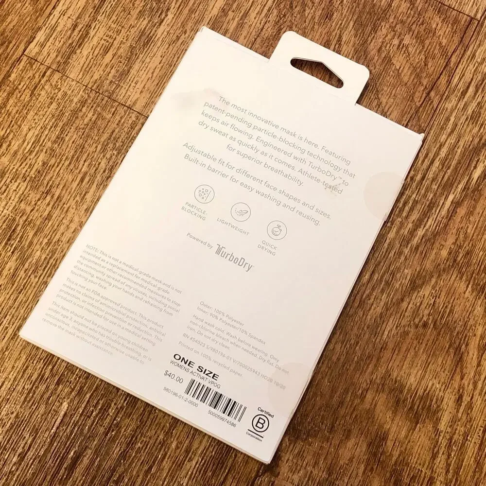 Athleta Activate Facial Mask Two Pack Pink and Osprey Gray